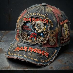 Iron Maiden 50th Anniversary Number of the Beast Baseball Cap
