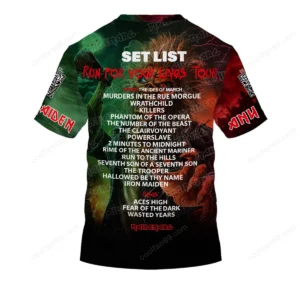 Iron Maiden Run For Your Lives Tour 2026 3D T-Shirt