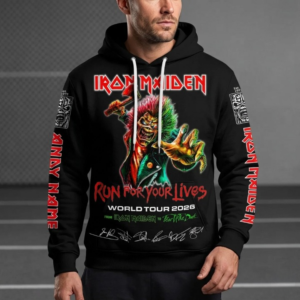 Iron Maiden Run For Your Lives World Tour 2026 3D Hoodie
