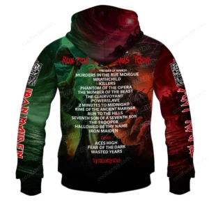 Iron Maiden Run For Your Lives World Tour 2026 3D Hoodie