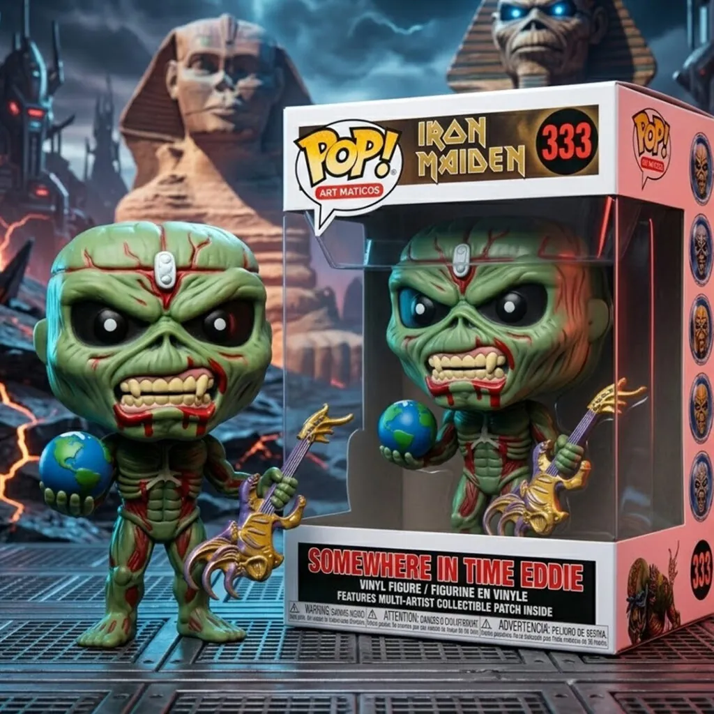Iron Maiden Somewhere in Time Eddie Funko Pop Vinyl Figure - Front View