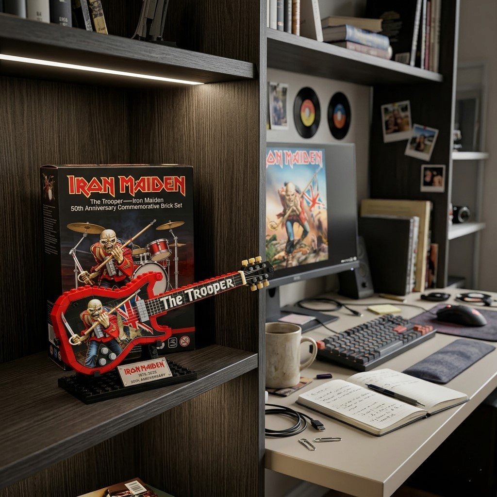 Iron Maiden The Trooper 50th Anniversary Commemorative Guitar Brick Set - Detail View