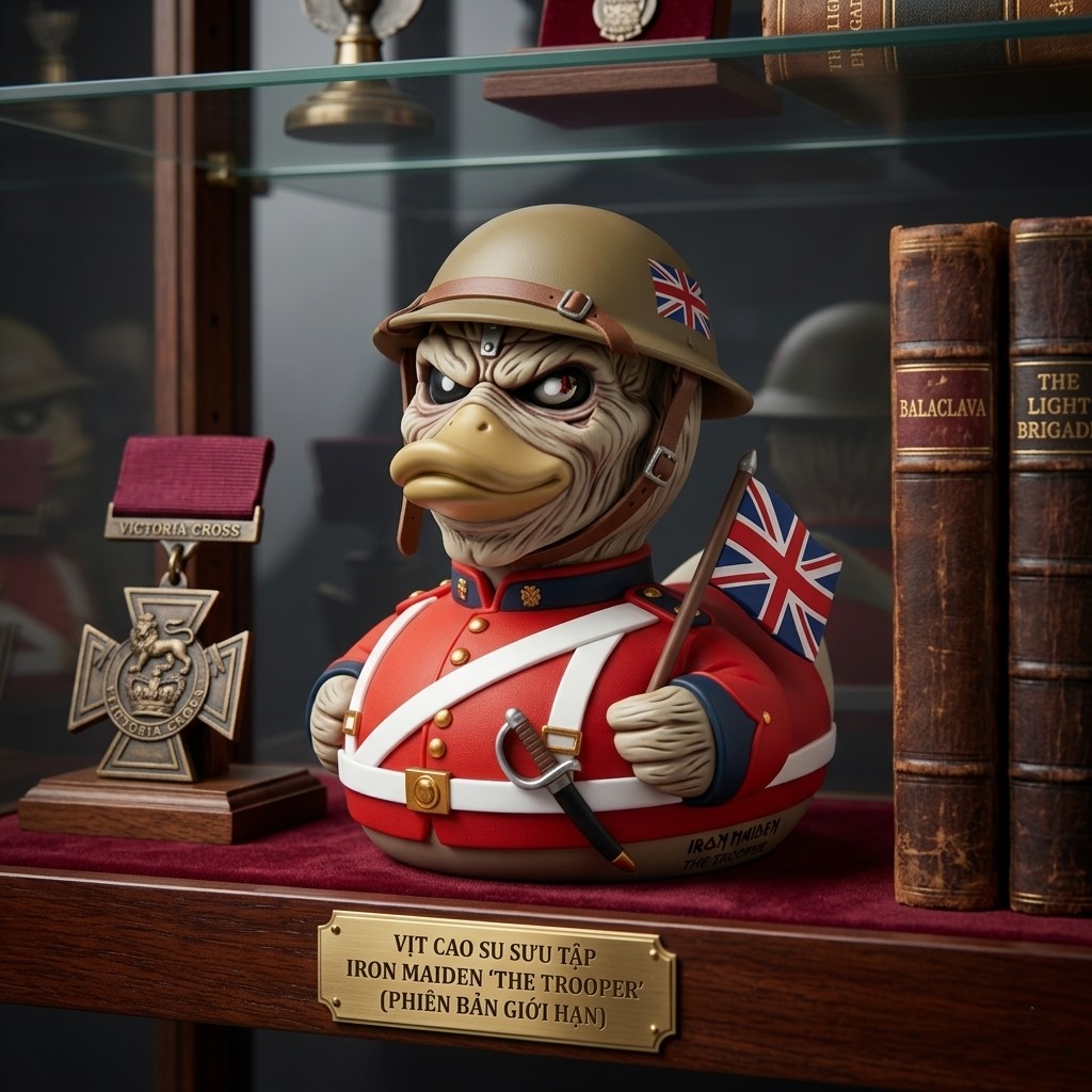 Iron Maiden The Trooper Collectible Rubber Duck - Detail View