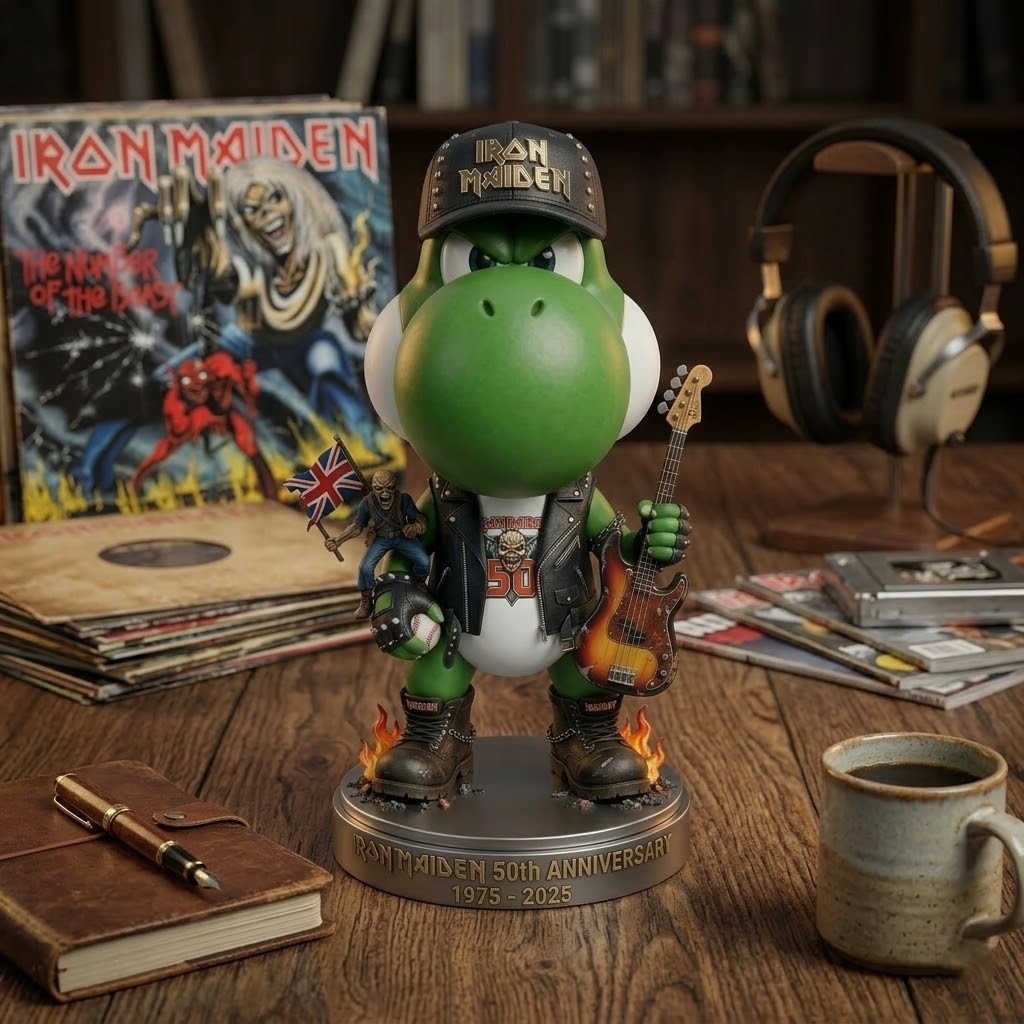 Iron Maiden Yoshi 50th Anniversary Collectible Figure - Detail View