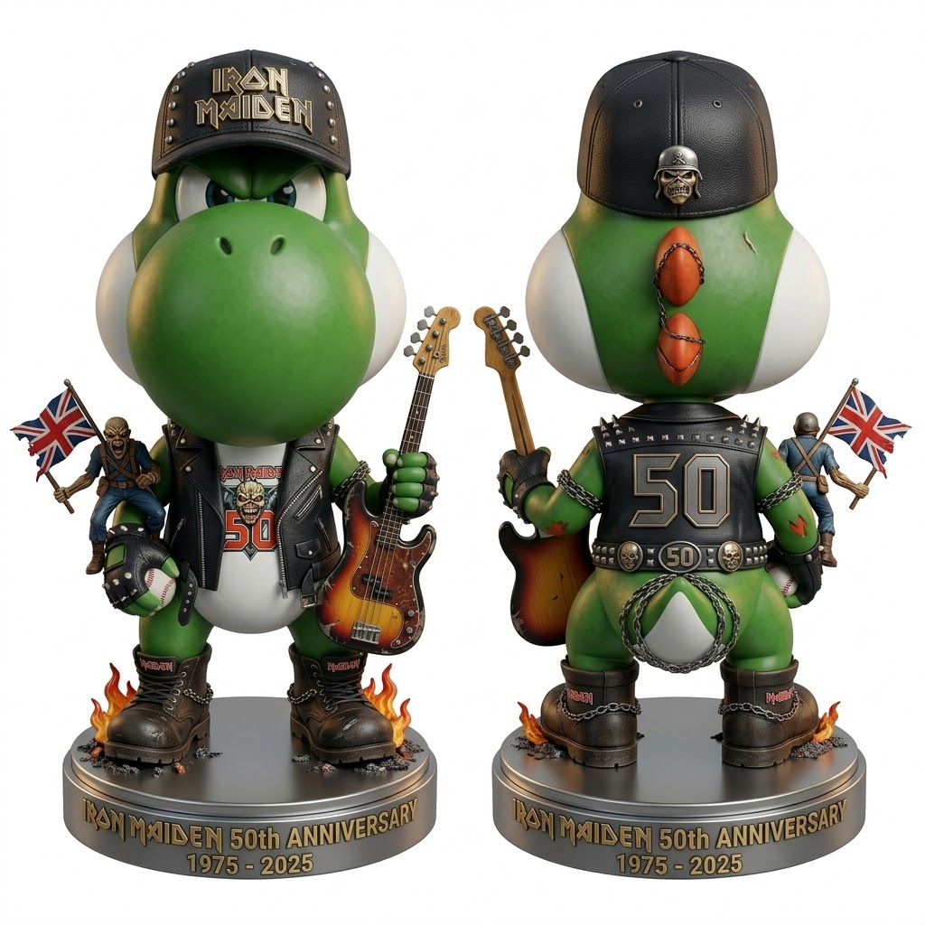 Iron Maiden Yoshi 50th Anniversary Collectible Figure - Front View