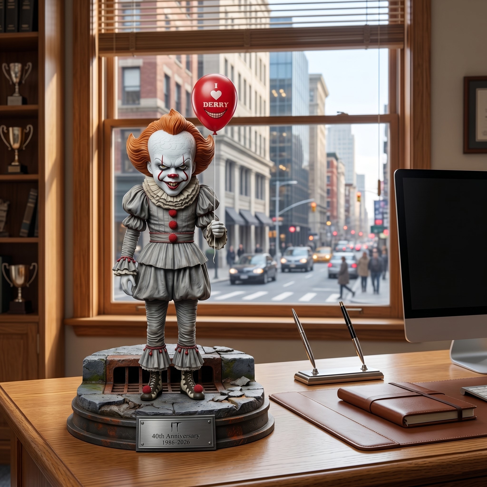 IT Pennywise 40th Anniversary 1986-2026 Collectible Figure - Detail View