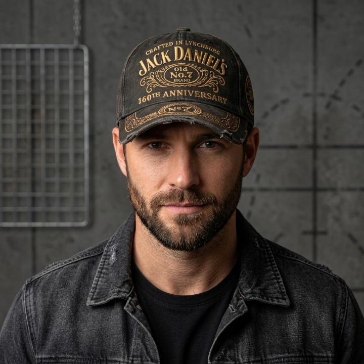 Jack Daniel's 160th Anniversary Baseball Cap - Detail View