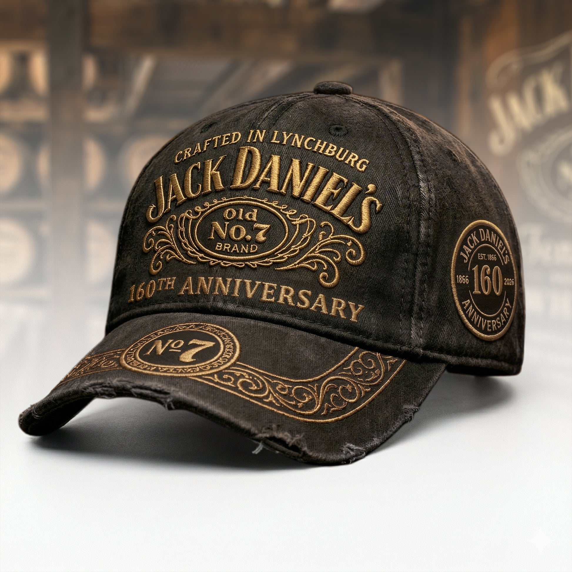 Jack Daniel's 160th Anniversary Baseball Cap - Front View