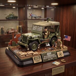 Jeep Willys MB 85th Anniversary Normandy 1944 Collector Brick Set