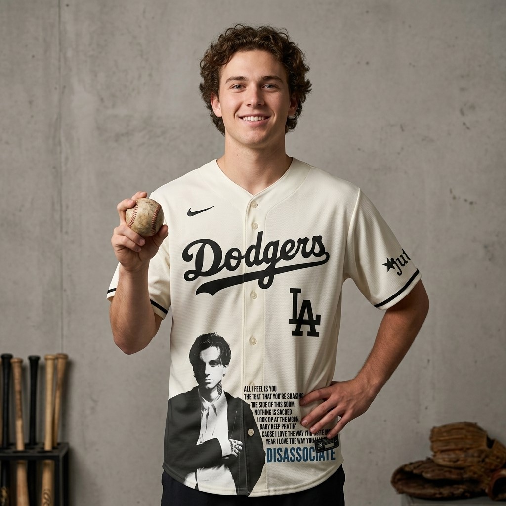 Los Angeles Dodgers Baseball Jersey - Detail View