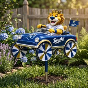 Kansas City Royals Sluggerrr Mascot Car Garden Spinner