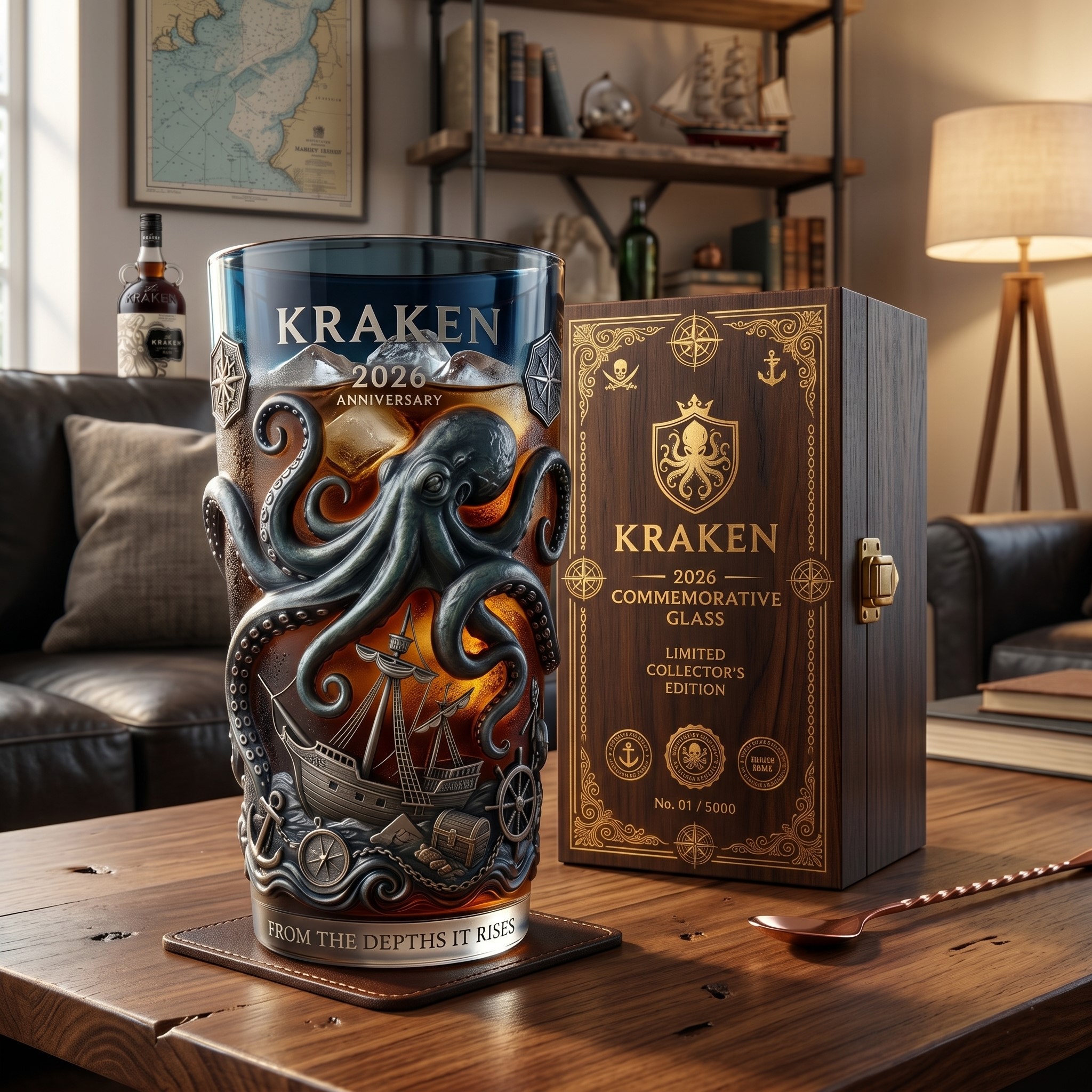 Kraken 2026 Anniversary Commemorative Glass