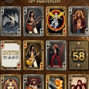 Led Zeppelin 58th Anniversary Playing Cards