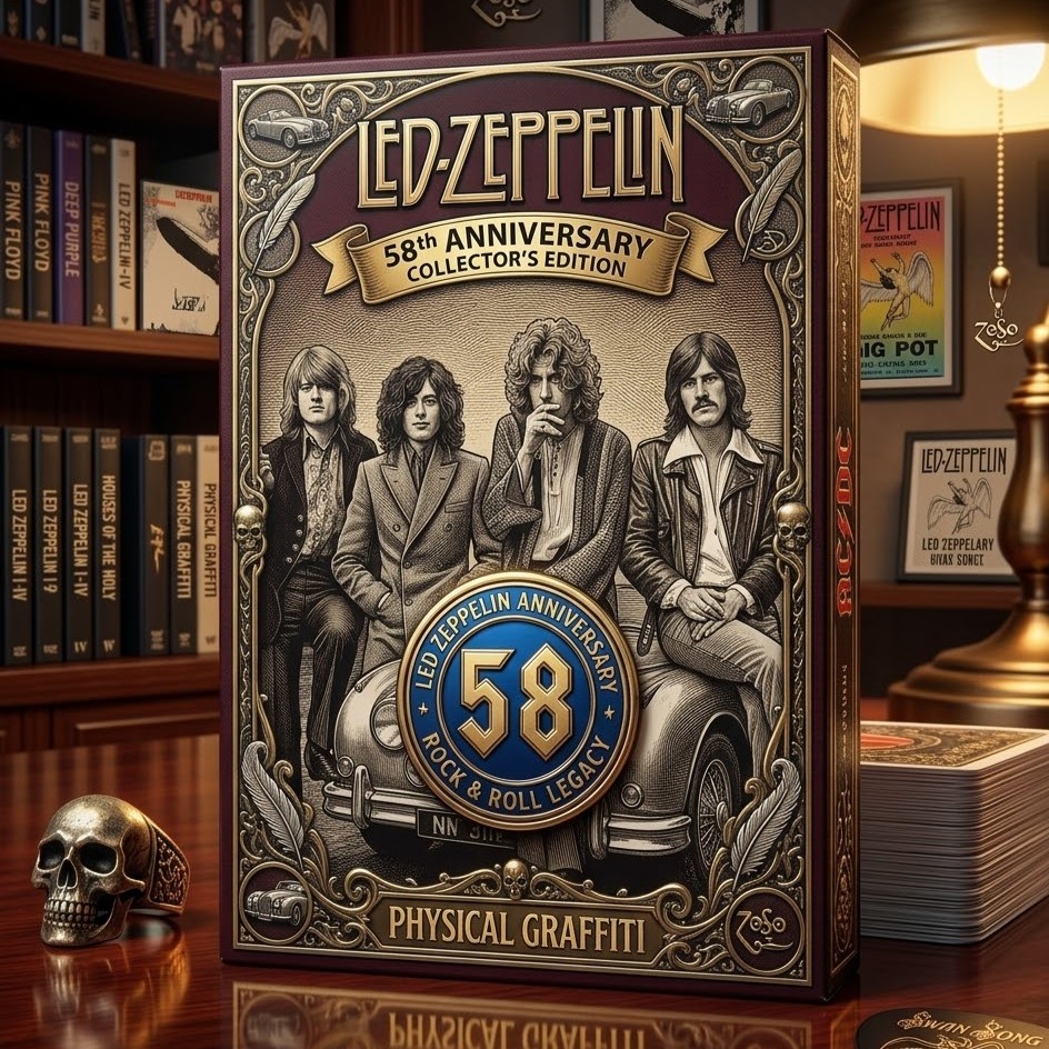 Led Zeppelin 58th Anniversary Playing Cards - Front View