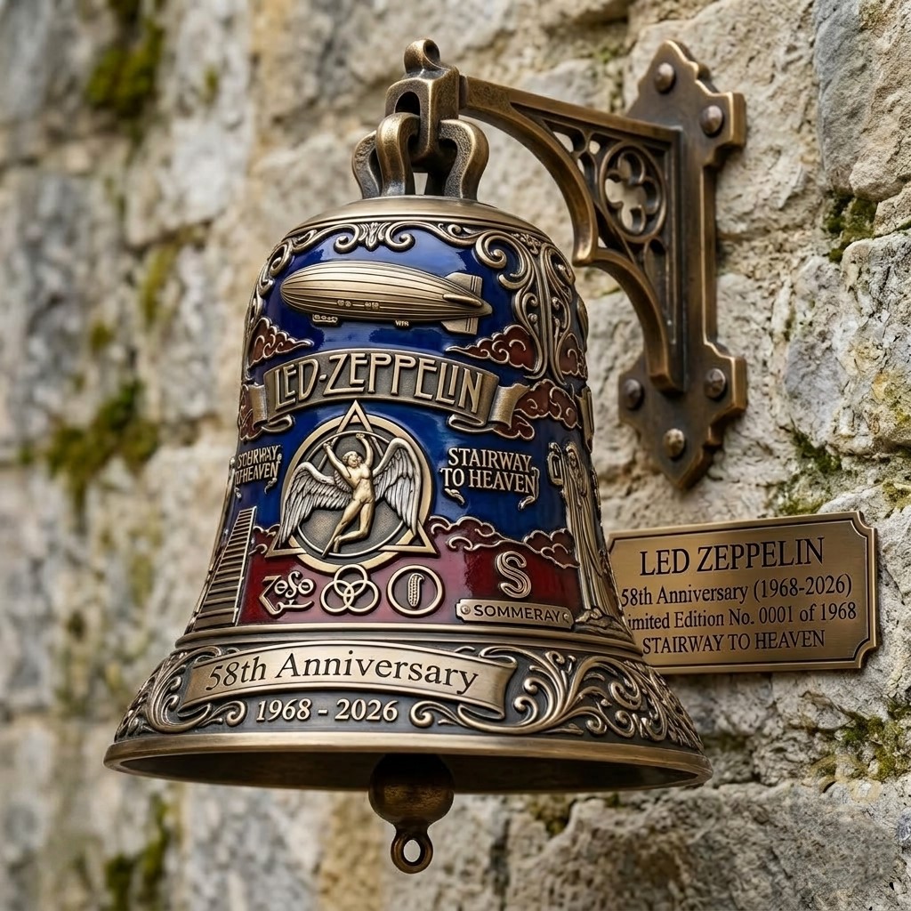 Led Zeppelin 58th Anniversary Stairway to Heaven Commemorative Bell - Front View