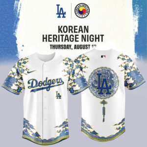 Los Angeles Dodgers Korean Heritage Night Baseball Jersey