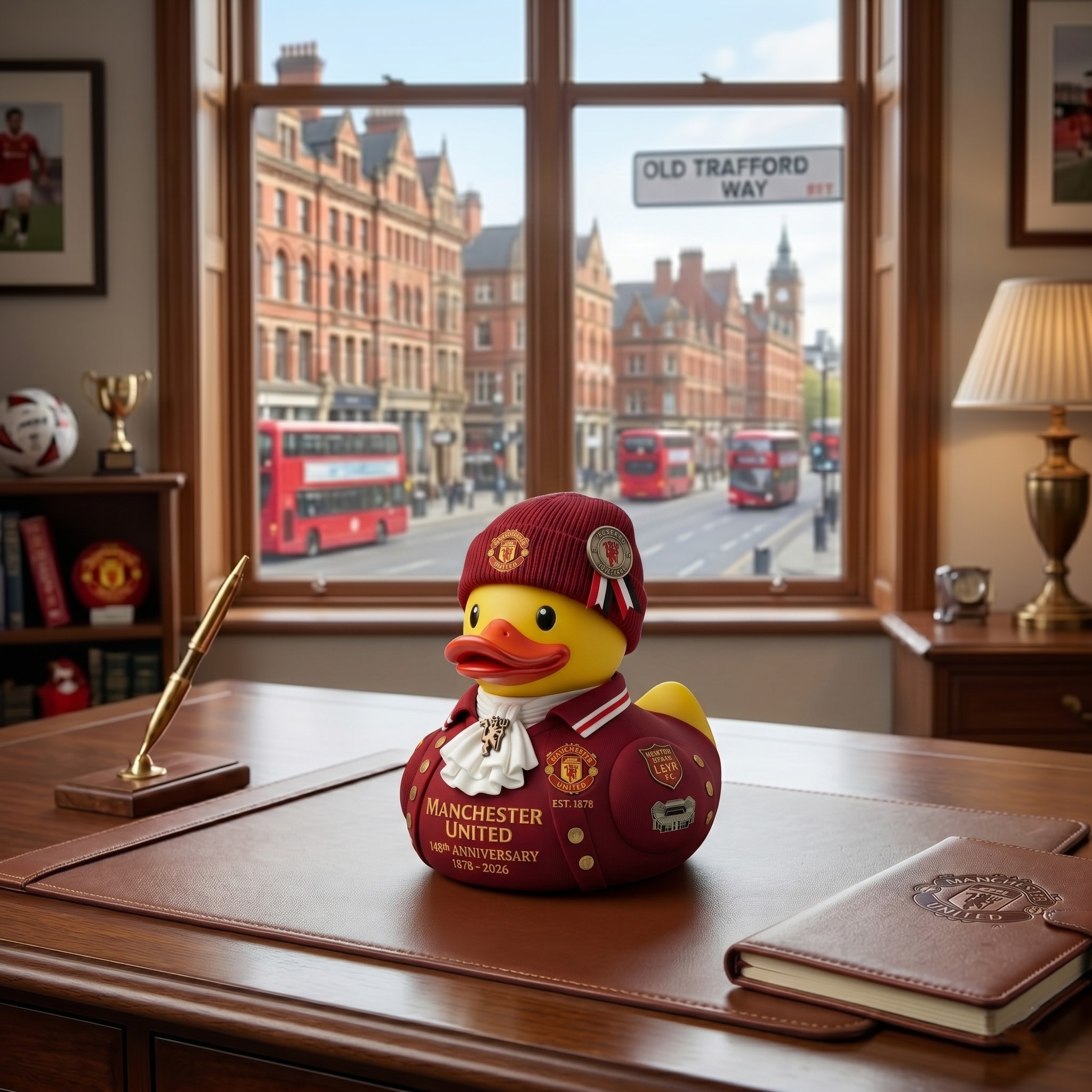 Manchester United 148th Anniversary 1878-2026 Rubber Duck - Detail View