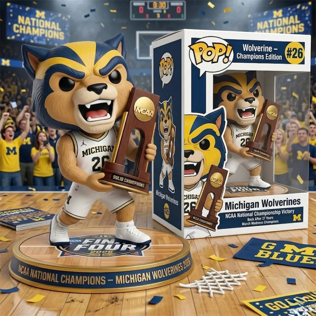 Michigan Wolverines NCAA National Champions 2026 Funko Pop - Front View