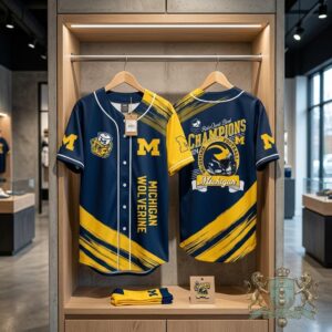 Michigan Wolverines ReliaQuest Bowl Champions 2026 Baseball Jersey