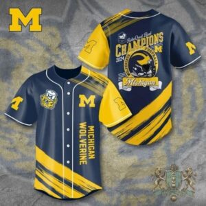 Michigan Wolverines ReliaQuest Bowl Champions 2026 Baseball Jersey