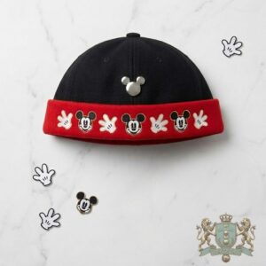 Mickey Mouse Embroidered Red Band Docker brimless cap