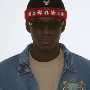 Mickey Mouse Embroidered Red Band Docker brimless cap