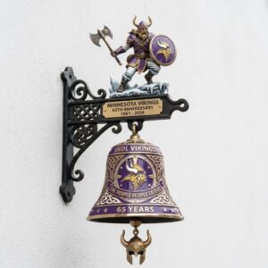 Minnesota Vikings 65th Anniversary The Purple People Eaters Wall Bell