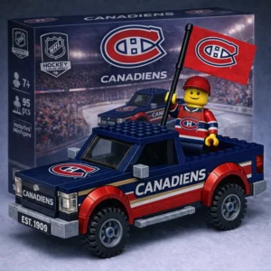 Montreal Canadiens EST 1909 Pickup Truck Building Blocks Set