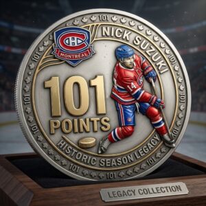 Montreal Canadiens Nick Suzuki 101 Points Historic Season Legacy Commemorative Coin