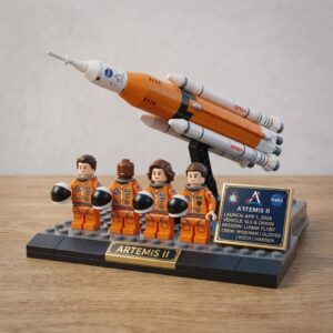 NASA Artemis II Mission Crew LEGO Display Set