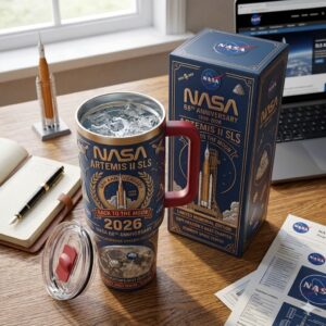 NASA Artemis II SLS 68th Anniversary Back To The Moon 2026 Tumbler With Handle