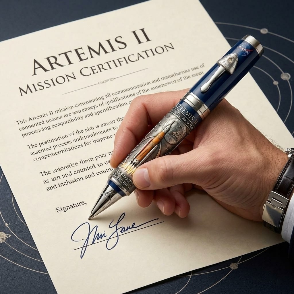 NASA Artemis II SLS Block 1 Flight to the Moon Pen - Front View