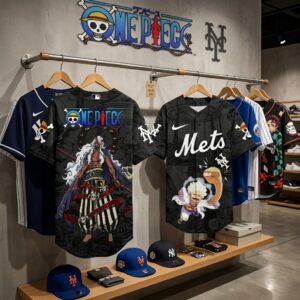 New York Mets One Piece Luffy Gear 5 Yamato Baseball Jersey