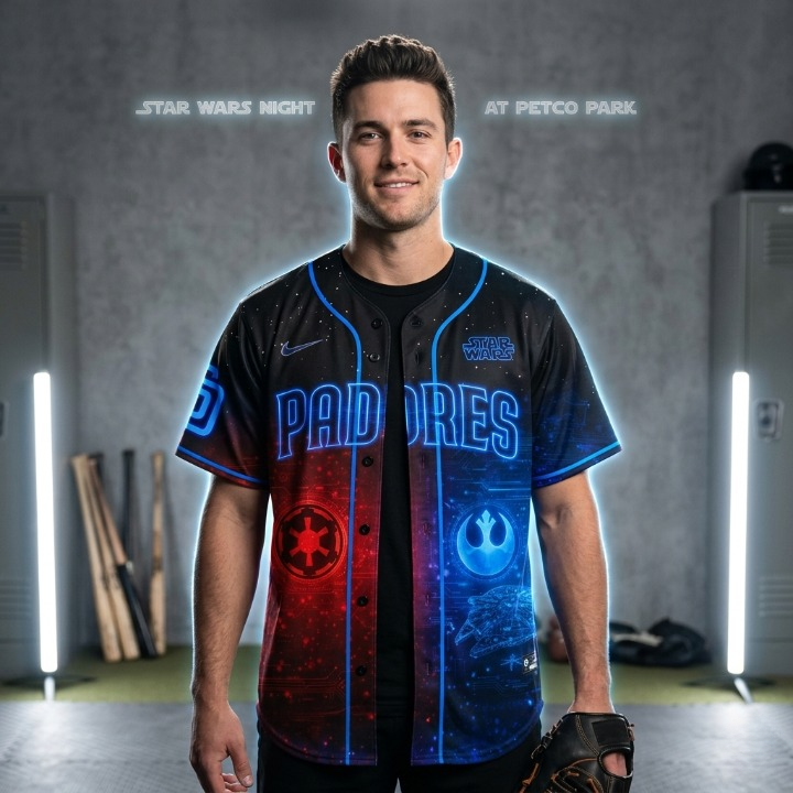 Star Wars Night x San Diego Padres Baseball Jersey - Detail View