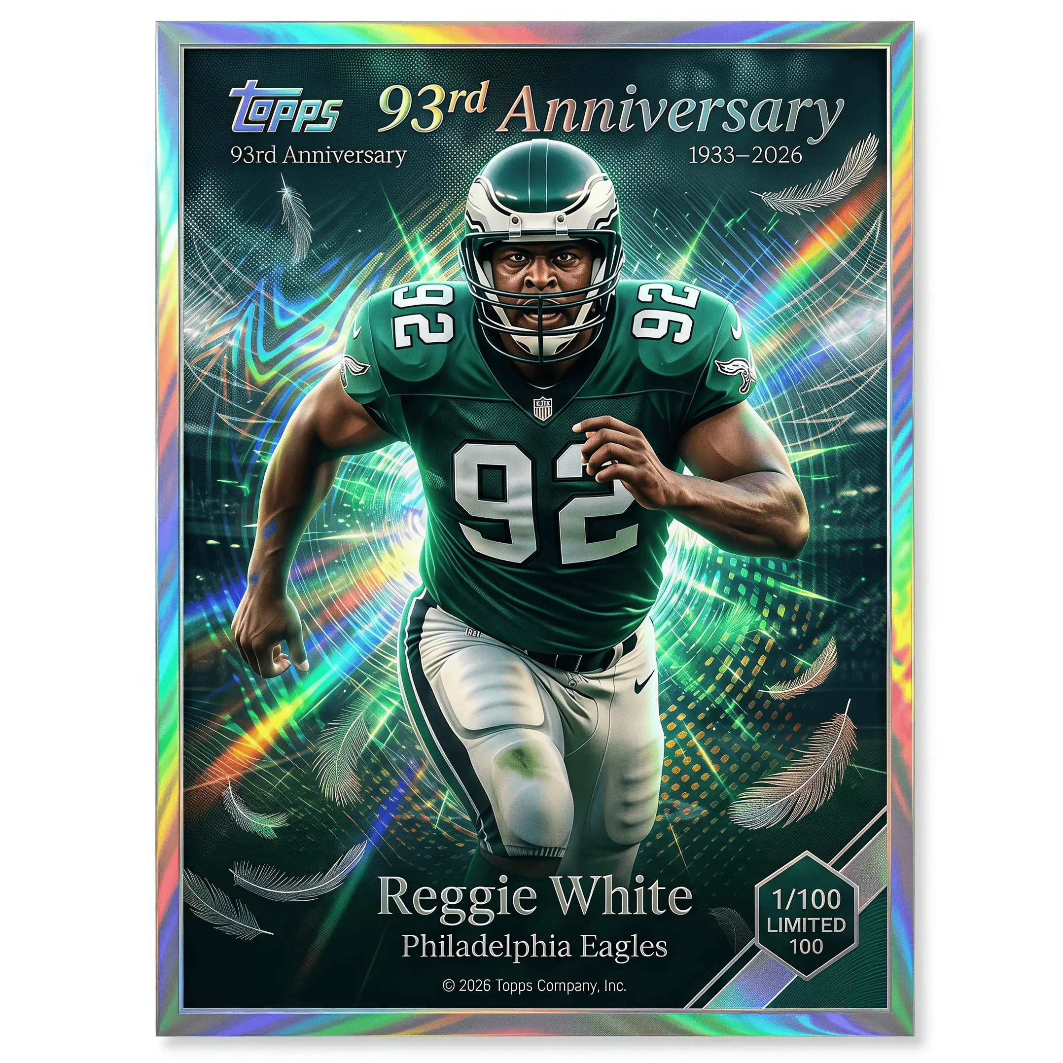 Philadelphia Eagles 93rd Anniversary Trading Cards - Detail View