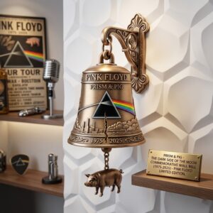 Pink Floyd Prism & Pig The Dark Side of the Moon Commemorative 1975-2025 Wall Bell