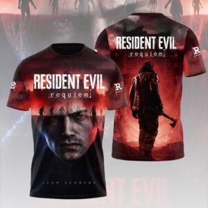 Resident Evil Requiem Leon Kennedy 3D T-Shirt