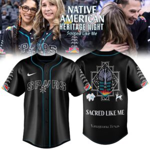 San Antonio Spurs Native American Heritage Night Sacred Like Me Baseball Jersey