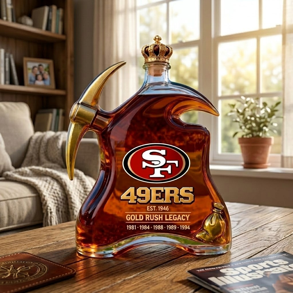 San Francisco 49ers Gold Rush Legacy Decanter - Front View