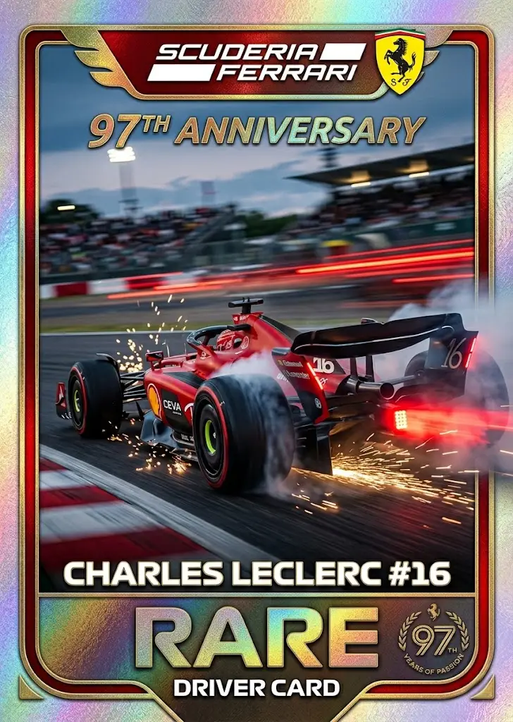 Scuderia Ferrari 97th Anniversary Trading Cards - Detail View