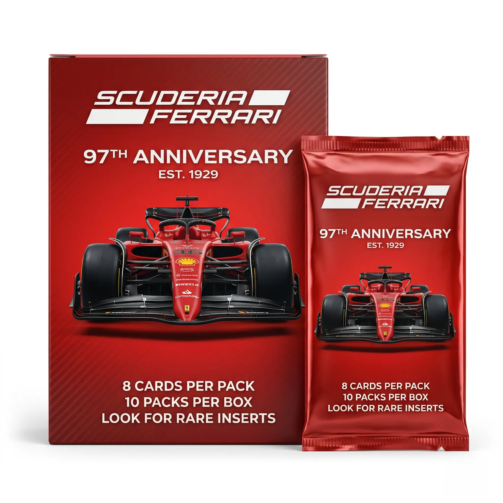 Scuderia Ferrari 97th Anniversary Trading Cards - Front View