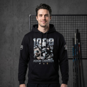 Seattle Kraken Adam Larsson 1000 Games Signed Hoodie