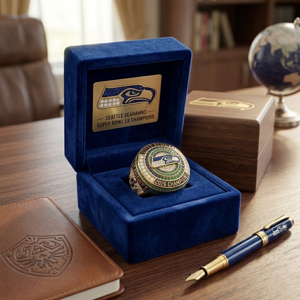 Seattle Seahawks Super Bowl LX 2026 Champions Championship Ring - Detail View