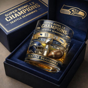 Seattle Seahawks Super Bowl LX Champions Whiskey Glass