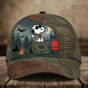 Snoopy Joe Cool Beagle Explorer Camping Baseball Cap