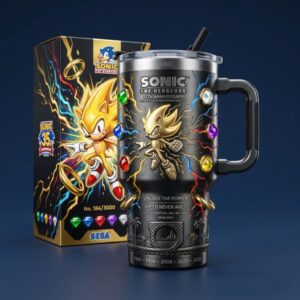 Sonic The Hedgehog 35th Anniversary Hyper Chaos Multiverse Edition Tumbler