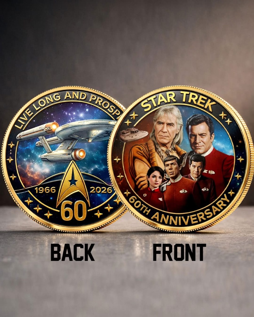 Star Trek 60th Anniversary 1966-2026 Commemorative Coin - Front View