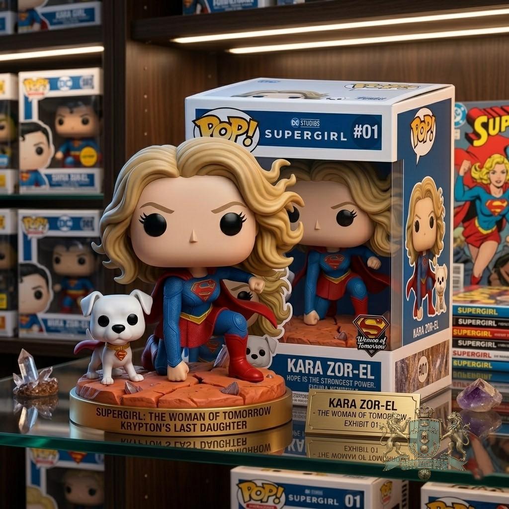 Supergirl The Woman of Tomorrow with Krypto Funko Pop Figure - Detail View