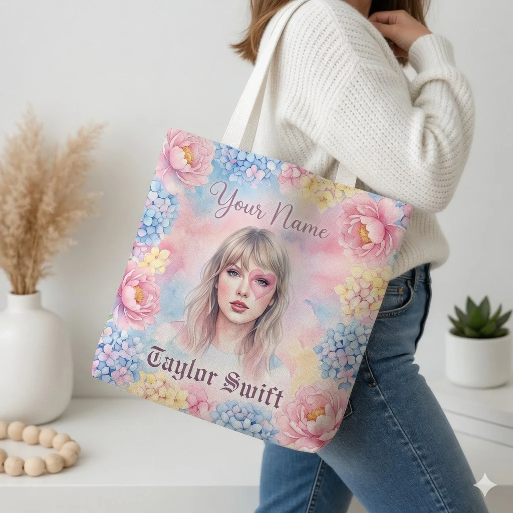 Taylor Swift 20th Anniversary Debut Personalized Tote Bag - Detail View