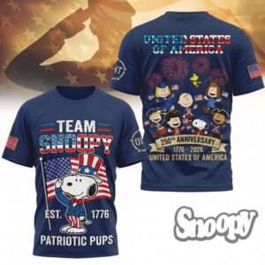 Team Snoopy 250th Anniversary 1776-2026 T-Shirt